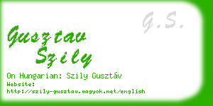 gusztav szily business card