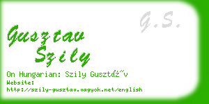 gusztav szily business card